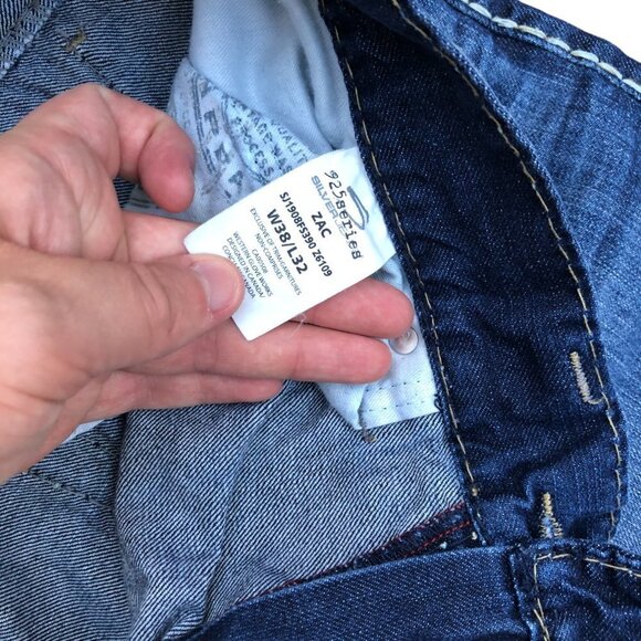 Vintage Embroidered Silver Jeans Size 38 ZAC Blue - Picture 3 of 8
